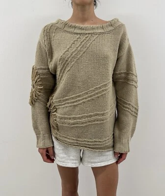 Suéter Just Cavalli Vintage Tejido Mezcla Lana Detalle Flor Pullover Talla 40 Foto 1 de 4