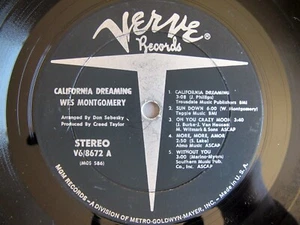 Wes Montgomery : California Dreaming 1967 Jazz LP Vinyl Record V6-8672 (Grd G+) - Picture 1 of 10
