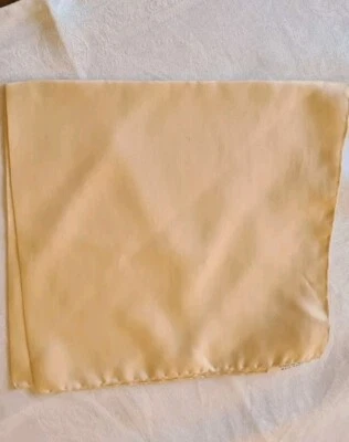 Silk Pocket Square Handkerchief 17” x 17” Cream ,made in Italy  - Image 1 of 2