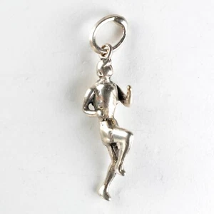 Vintage Charm Ciondolo in argento: Sport CORRIDORE CORSA - RUNNER - Picture 1 of 2
