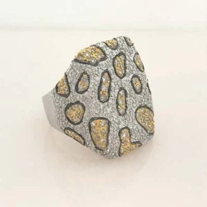 Designer Panther Ring 925 Sterling Silver Ring , Trendy Cocktail Ring RSG 327 - Picture 1 of 8