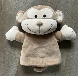 Juguete de peluche Dakin Naturals mono marioneta de mano marrón tostado Lovey 8" ojos bordados - Imagen 1 de 5