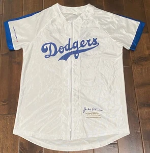MLB LA Dodgers Jackie Robinson Trikot weiß durchgehender Reißverschluss Gewinnspiel Größe Medium Erwachsene - Bild 1 von 13