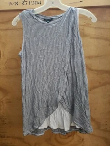 Maternity top shop sleeveless black & white stripe top size 8 - Picture 1 of 4