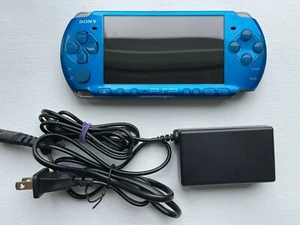 PSP 3000 Vibrant Blue - Good Condition + Sony Official 1GB Card - Picture 1 of 4