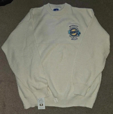 NWT Super Bowl XXVIII Buffalo Bills Nutmeg Sweater Large - Image 1 of 4