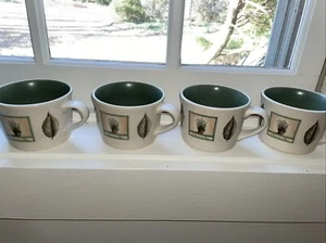 ¡GRAN JUEGO DE 4 TAZAS DE CAFÉ/TÉ/CHOCOLATE CALIENTE PFALTZGRAFF NATUREWOOD STONEWEAR! - Imagen 1 de 9