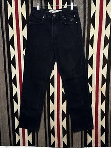 Y2K VTG Harley Jeans Straight Fit Black Sz 27x31 Black Biker Jeans - Picture 1 of 7