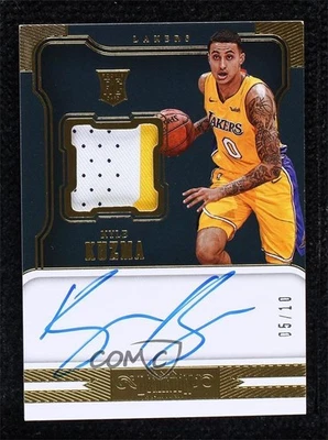 2017-18 Panini Dominion Jersey Gold /10 Kyle Kuzma #148 Rookie Auto RC - Image 1 of 2