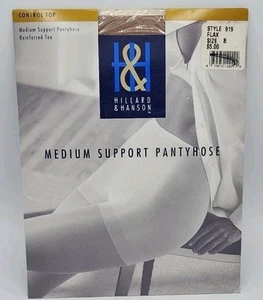 Hillard Hanson Med Support Pantyhose Flax Size B NEW - Picture 1 of 1