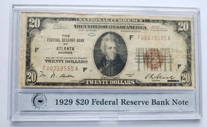 1929 $20 National Currency Banknote US - Atlanta Georgia - Extremely Scarce - Picture 1 of 3