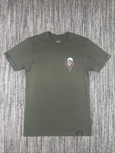 Sullen Art T-Shirt Herren S Grün Kurzarm Rundhals Skull Skate Grafik Tee - Bild 1 von 10