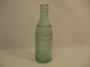 Antique Early Coca Cola Glass Soda Bottle Crescent Embossed Ice Blue Columbia SC - Picture 1 of 10