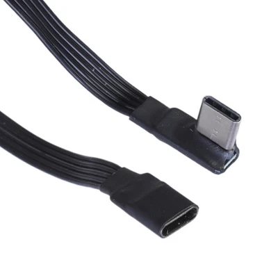 Cable de extensión de carga plano USB C tipo C macho a hembra de 18 W - Imagen 1 de 4
