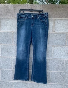 Silver Suki Jeans Slim Damen 32 (34)*X 31 Medium Wash Bootcut Blau Distressed - Bild 1 von 13