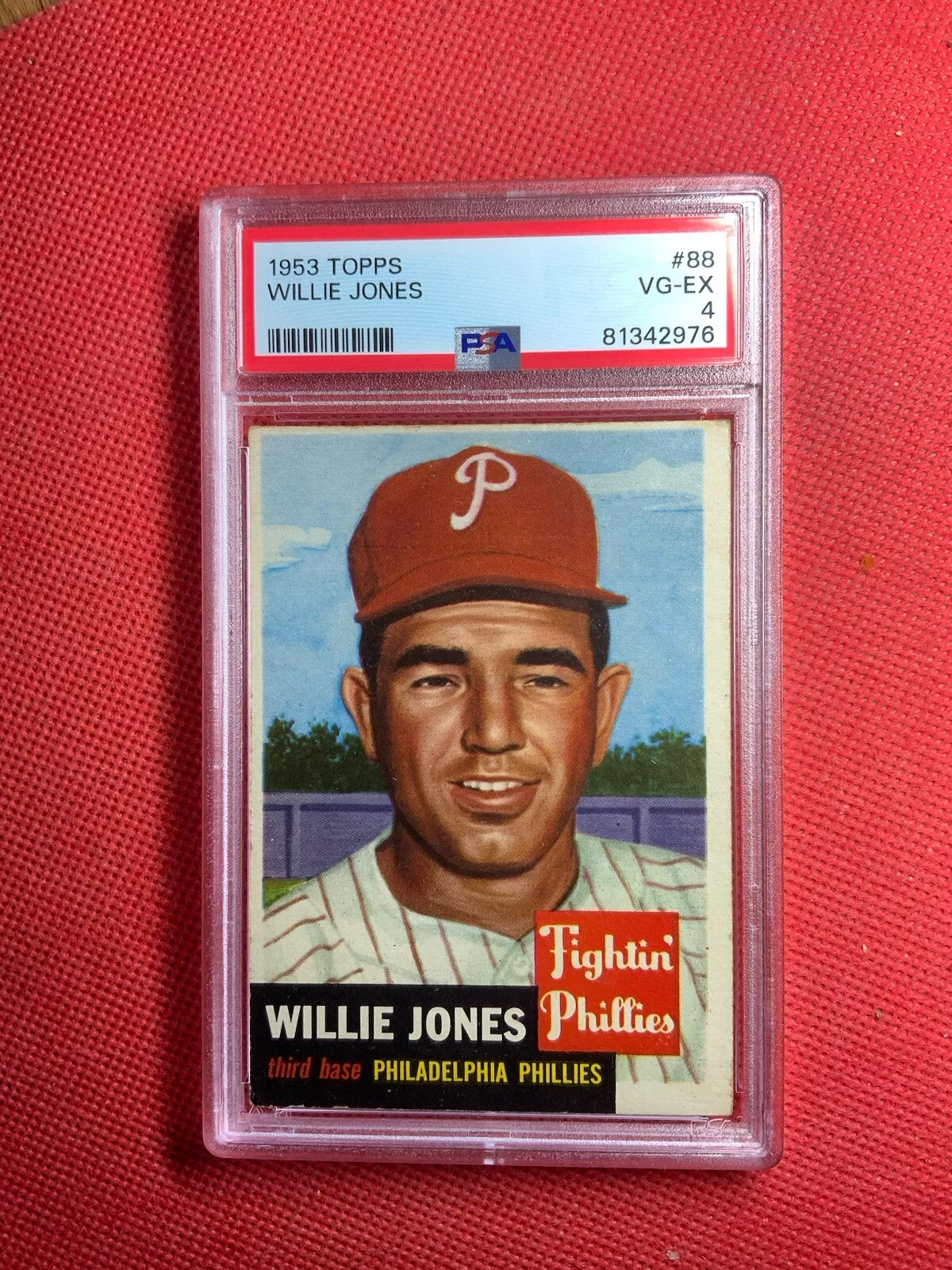 1953 Topps #88 Willie Jones Phillies PSA 4 VG-EX*** Just Graded**