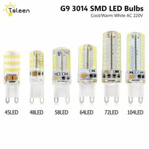 G9 Base Bulb 3014 SMD LED Light Lamp 220-240V Silicone Crystal Warm/Cool White - Picture 1 of 17
