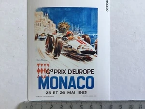 Sticker / Aufkleber, Rennplakat F1, Monaco Grand Prix 1963, - Bild 1 von 1