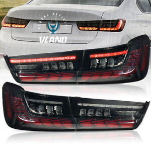GTS SMOKED LED Tail Lights For BMW3 G20 G80 M3 2019-2022 W/Startup & Red Signal