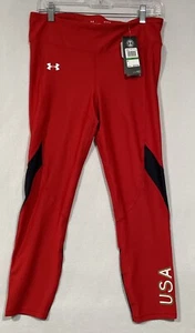 Under Armour Womens HeatGear Armour Americana Leggings 1355604-600-Sz L - Picture 1 of 7