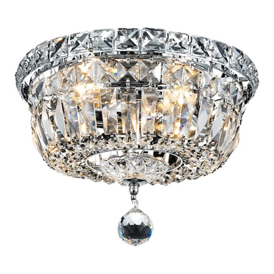 Elegant Lighting Tranquil 4-LT Flush, 10", Chrome/Royal Cut - V2528F10C-RC Foto 1 de 1