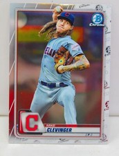 Mike Clevinger 2020 MLB Bowman Chrome Baseball Base Card #70 Cleveland Indians