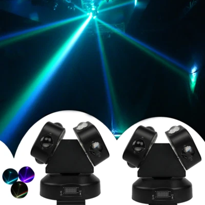 2PC Double Head Moving Head Laser Fire Wheel RGBW Stage Laser for DJ Disco Party - Image 1 of 4