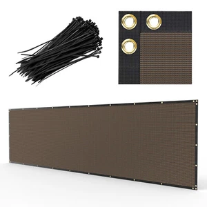 6'x25' Privacy Fence Screen Windscreen Garden Balcony Mesh Fabric Shade Cover - Picture 1 of 69