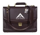 5996 Brown Glaze Mesenger Shoulder Laptop Office Briefcase Leather Bag