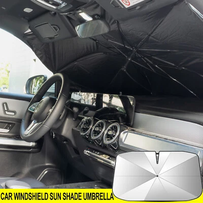 Car Windshield Sun Shade Umbrella Foldable Front Window Cover Sunshade Visor US - Image 1 of 4