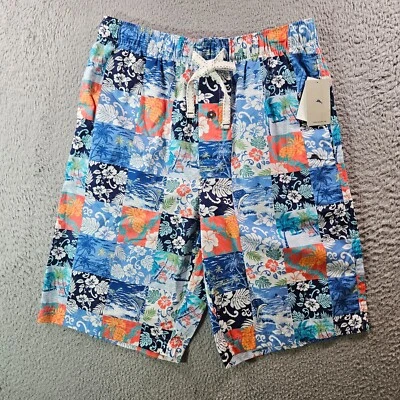 NUEVO CON ETIQUETAS Tommy Bahama Pantalones Cortos Hombres Pequeño Cintura Elástica Geométrico Colorido Estampado Algodón Foto 1 de 4
