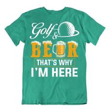Golf And Beer T-Shirt Men's Wonderful Time For Beer Tee Camping Bear Shirt