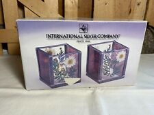 International Silver Company Square Arboretum Votive Candle Holders (New)