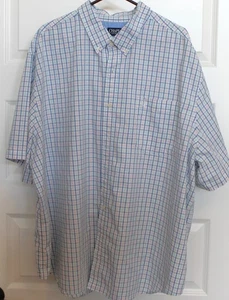 Chaps Hombre Camisa Azul A Cuadros Botones Talla 4XB - Imagen 1 de 4