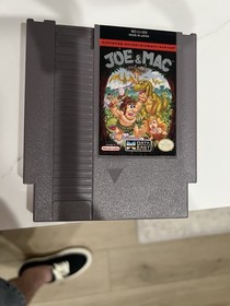 Joe & Mac Nintendo NES 1992 Video Game Very Clean Tested and Working Authentic
