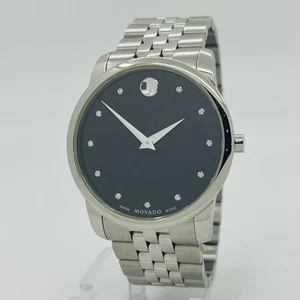 Reloj Movado Museum Diamante Hombre Acero Plata Zafiro 40mm 0606878 - Imagen 1 de 7