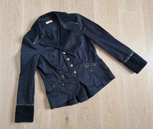 BIBA Blazer Gr.42 Gr.L schwarz Gothic Cord elegant Business Jacke Jackett Np129€ - Bild 1 von 6