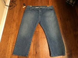 NEW Polo Ralph Lauren Hampton Relaxed Straight Fit Men's Blue Jeans 50BX30 - Picture 1 of 11