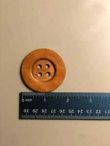 Large Wooden Buttons - 2" - Honey  - Picture 1 of 3