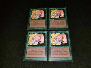 MTG 4x Revised green common MP Italian FBB Llanowar Elves ships w/ tracking - Picture 1 of 2