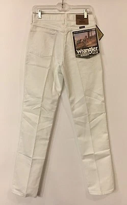 Nuevo de Lote Antiguo Blanco Wrangler Resistente Jeans Talla 30x34 Novio EE. UU. Y2K Foto 1 de 4