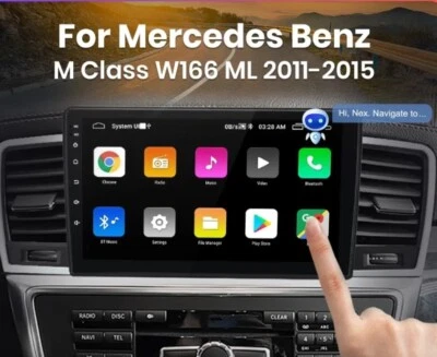 RADIO 2 DIN PER MERCEDES W166 ML GL BLUETOOTH ANDROID 10 USB NAVIGATORE GPS - Immagine 1 di 4