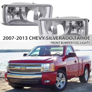 For 2007 2008 2009 2010-2013 Chevy Silverado Tahoe Clear Bumper Fog Lights Lamps - Picture 1 of 6