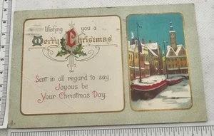 Antique Ephemera Postcard Posted 1900s Embossed Xmas Washington 1c stamp READ - Picture 1 of 5