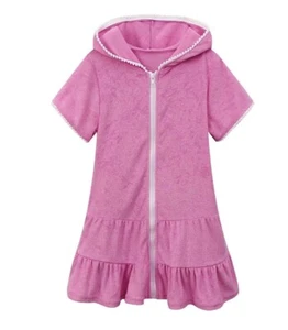Toddler Girls Swim Cover Up Kids Terry Swimsuit Coverup Size 4-5 Years - Picture 1 of 4