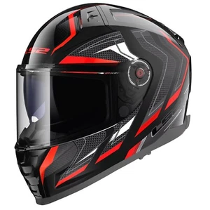 LS2 FF811 Vector II Alizer Integralhelm (Schwarz/Rot) Gr: XL (61) - Bild 1 von 1