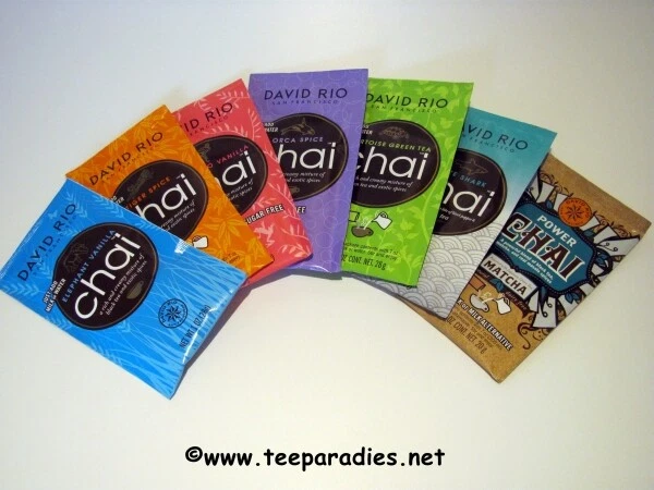 (86,31 €/kg) David Rio Chai "Probierset" Sachets 7 Sorten Teepräsent ♥ - Bild 1 von 2