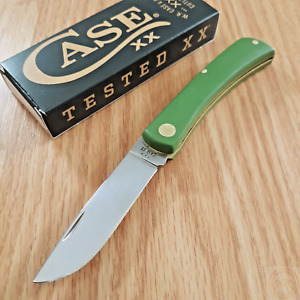 Case XX Sod Buster Folding Knife Stainless Steel Blade Green Synthetic Handle