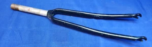 90s Vintage 1" Black Threaded Aluminum Fork 159/35mm 700C - Picture 1 of 6