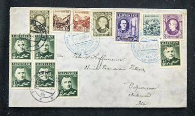 1941 Eslovaquia cubierta a Valparaíso Indiana EE. UU.  Foto 1 de 2